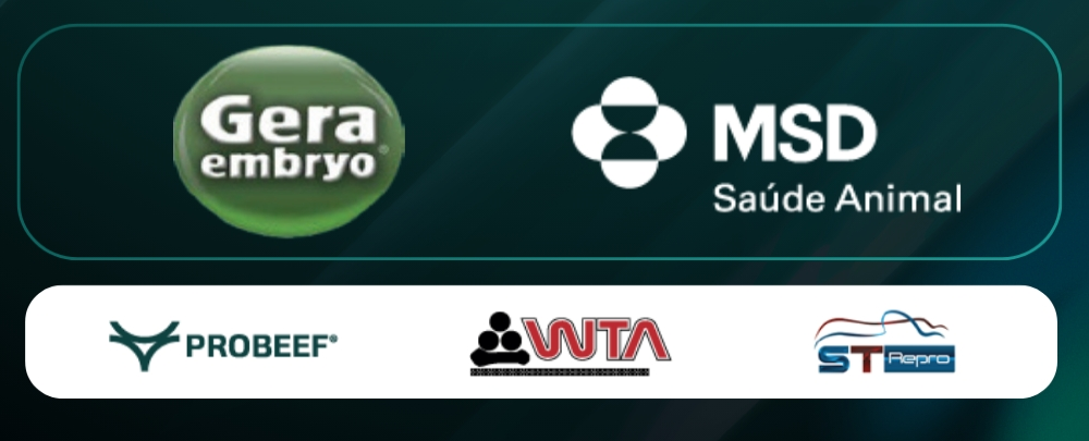 Patrocinadores: Gera Embryo, MSD Saúde Animal, ProBeef, WTA e ST Reprodução